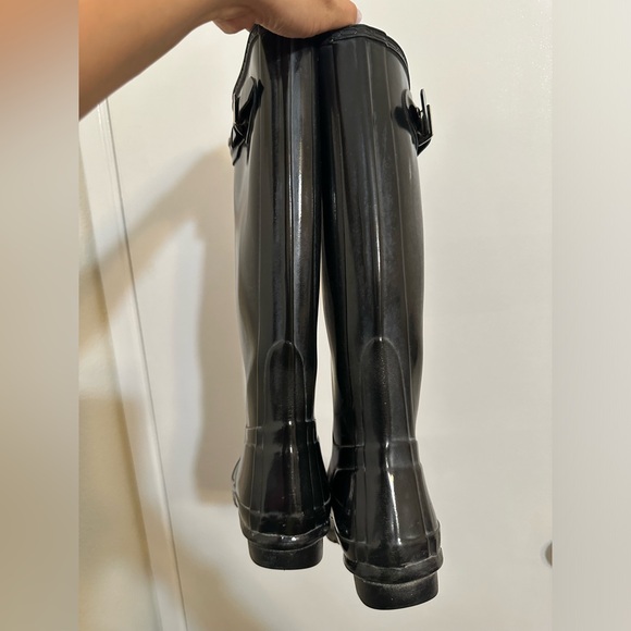 GUC HUNTER Original Tall Rubber Rain Boots Glossy Black - Picture 7 of 9